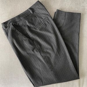 Pleated striped pants